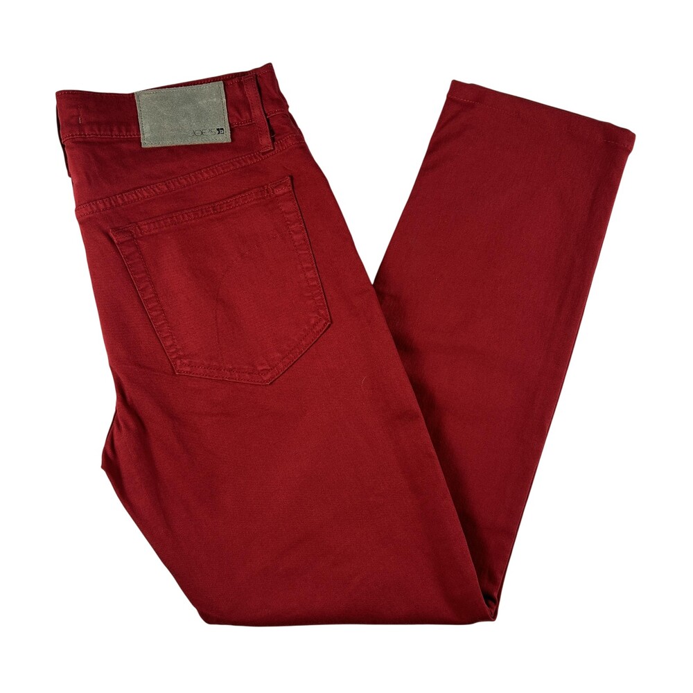 Joe's Slim Fit Jeans Womens 32 Red Denim Sienna Mid Rise Tapered Stretch